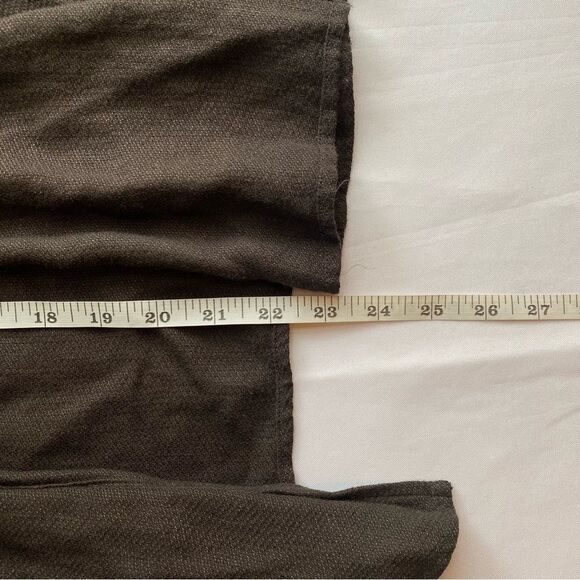 Eileen Fisher Chocolate Linen Blend Cardigan Size Medium - Picture 13 of 13